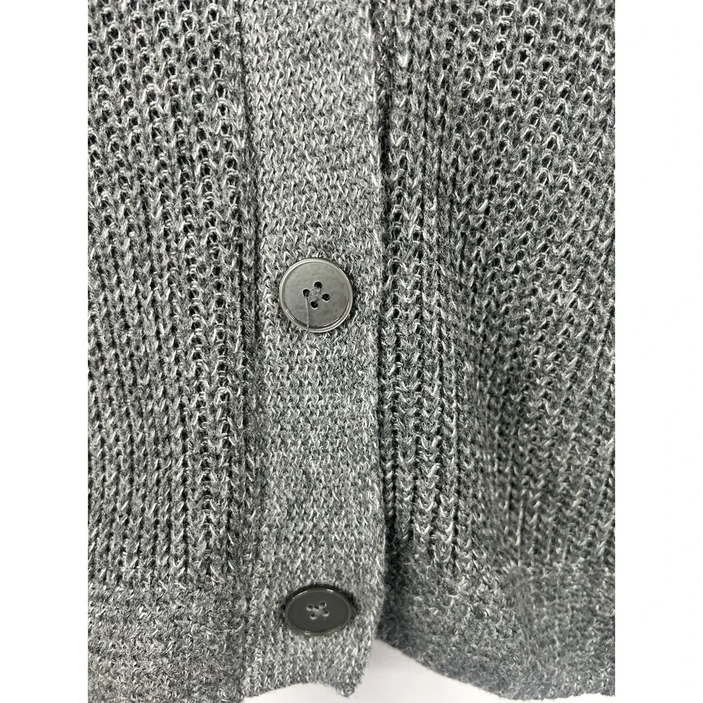 American Eagle Chunky Knit Gray Cardigan S Grandpa Core Coastal Granny Minimalis